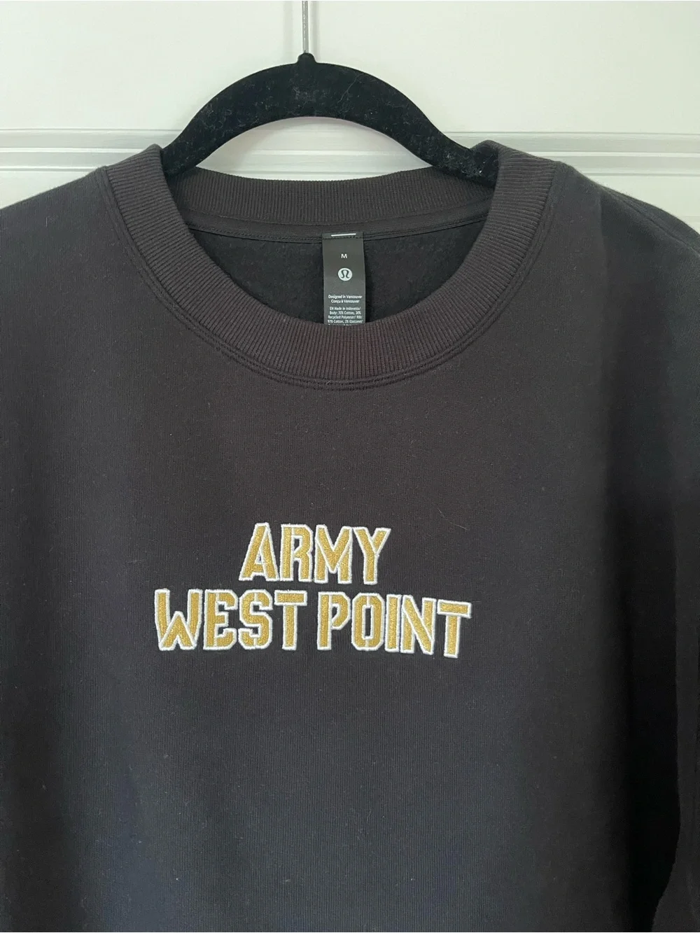 Army West Point Lululemon Black Crewneck Sweatshirt - Picture 2 of 3